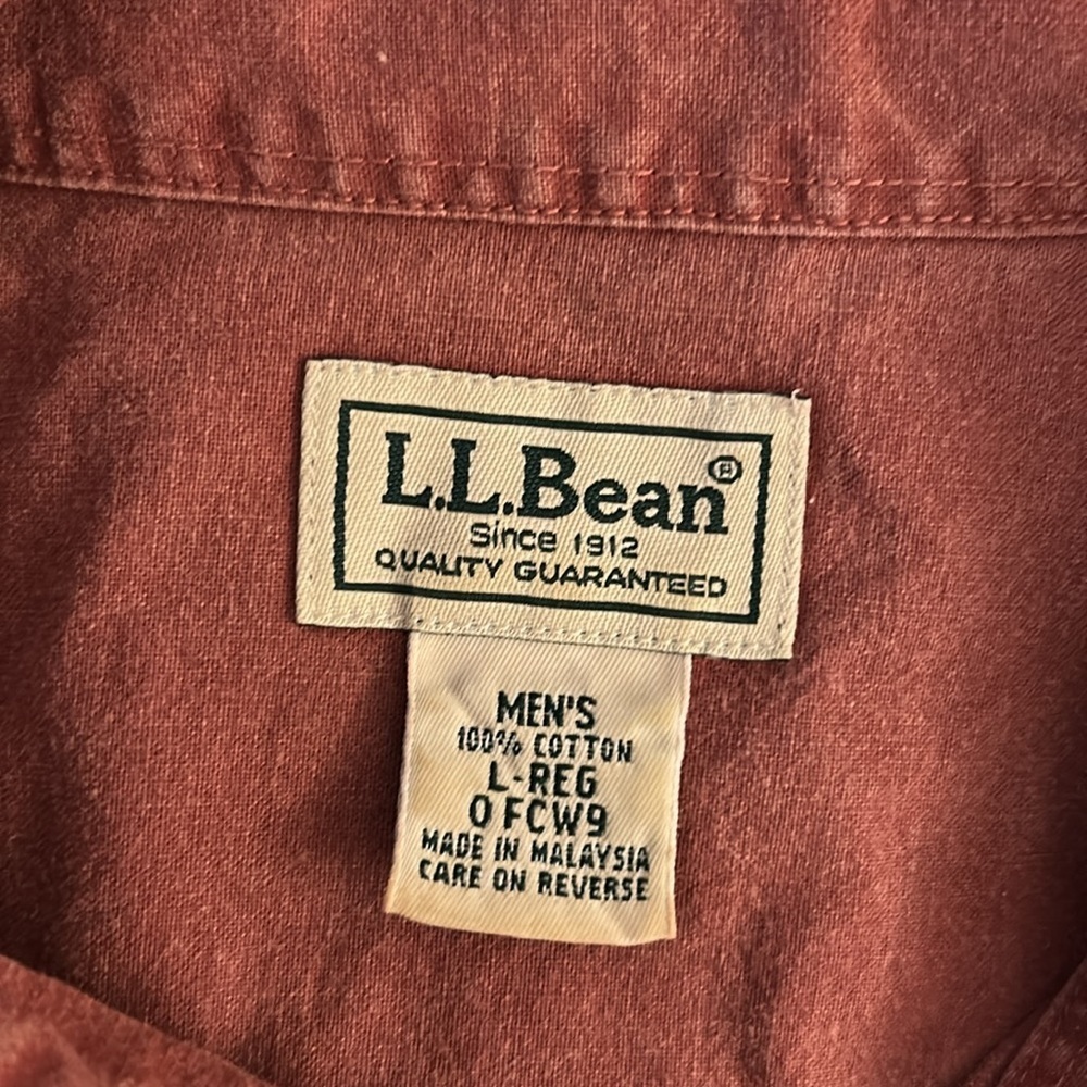 100% Cotton Men's Rust Shirt Vintage - Picture 2 of 9